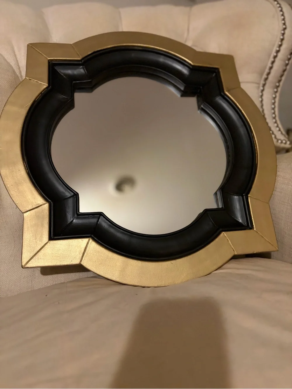 Ornate Gold and Black Decorative Wall Mirror - Home Wall Decor